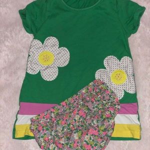 18-24M Tshirt Dress with Bloomers Flowers